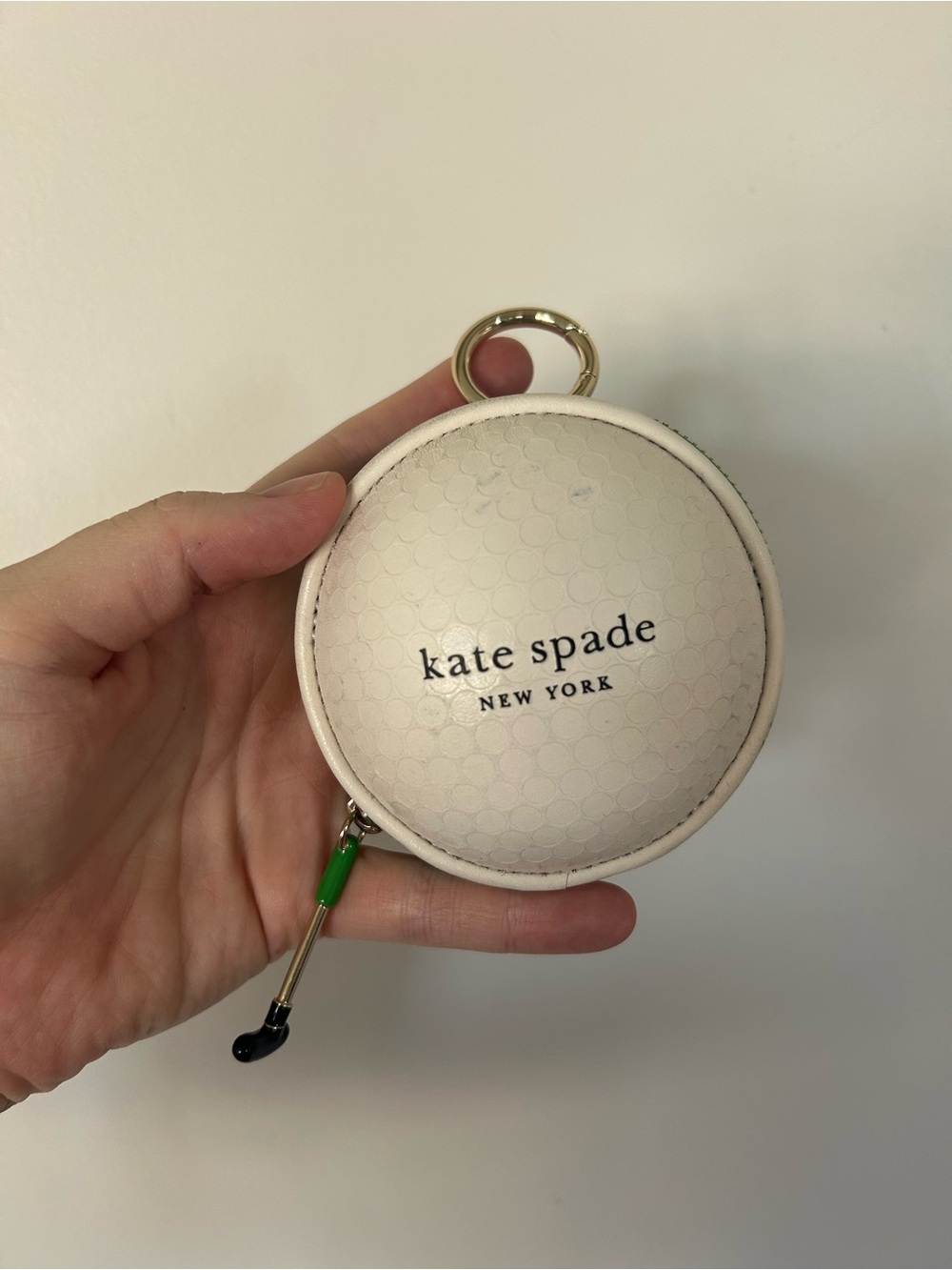 Kate Spade New York Golf Tee Time Golf Ball Coin Case Bag Charm